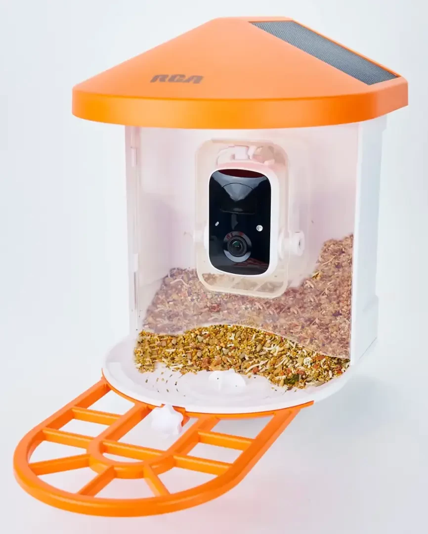 RCA - Smart Bird Feeder - White/Orange